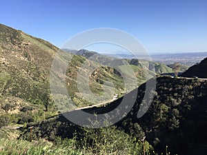 San Bernadino Mountains overlooking Inland Empire Southern California photo