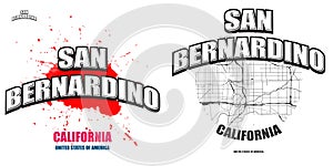 San Bernardino, California, two logo artworks