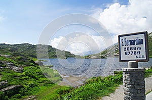 San Bernardino Pass in Swiss Alps