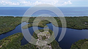 San Bernardo Archipelago, aerial landscapes over the sea in Colombia
