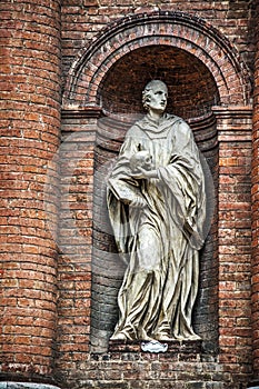 San Bernardo Tolomei statue in Siena photo