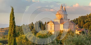 San Biagio church basked in the evening sun