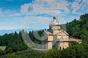 San Biagio church outside Montepulciano, Tuscany, Italy