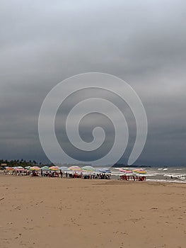 San Blas, Mexico beach with grey sky