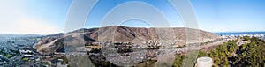 San Bruno mountains range Aerial Panorama in South San Francisco, California