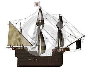 San Buenaventura ship - 3D render photo