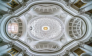 San Carlo alle Quattro Fontane church Saint Charles near the Four Fountains, Borromini`s work, Rome. photo