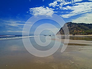 San Clemente beach in Ecuador