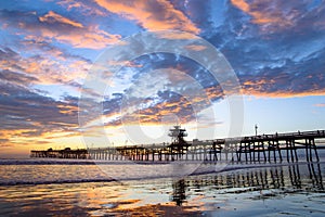 San Clemente Pier with Cloud Reflections