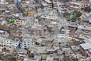 San Cristobel slums in Lima in Peru