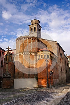 San Daniele Church, Padua, Veneto, Italy. Neo-romanesque apse exterior