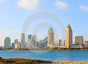 San Diego California, skyline of downtown