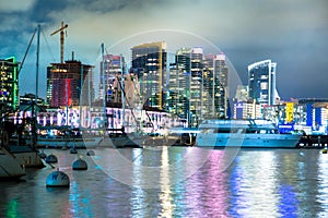 San Diego California skyline at harbor