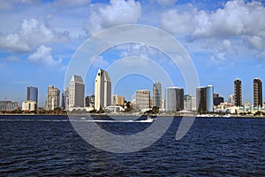 San Diego, California skyline from San Diego Bay