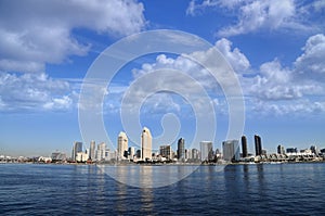 San Diego, California skyline from San Diego Bay