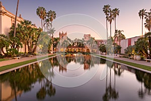 San Diego, California, USA Park at Twilight