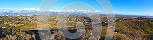 San Diego County Southern California Panorama Green Plains Distant Mountains on Horizon