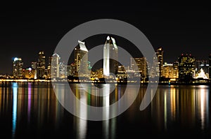 San Diego down town night view