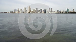 San Diego Downtown City Skyline Coronado Bay Dusk