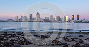 San Diego downtown timelapse, California USA.