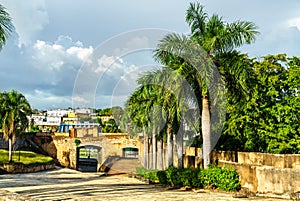 San Diego Gate in the city walls of Santo Domingo, Dominican Republic