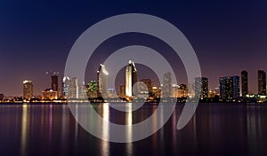 San Diego lights panorama 2