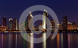 San Diego lights panorama