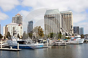 San Diego marina, California.
