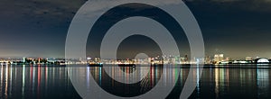 San diego night view cityscape