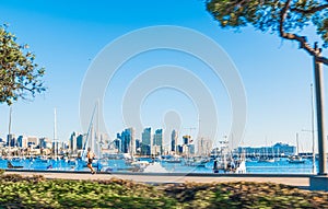 San Diego seafront on a clear day