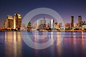 San Diego Skyline at Dusk