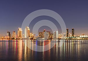 San Diego skyline at night