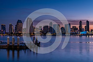 The San Diego Skyline at sunrise