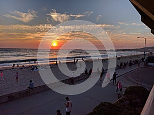 San Diego sunset on Pacific Beach