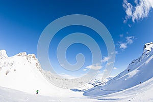 San Domenico, Varzo, Alps, Italy, panorama of the snow-capped mo