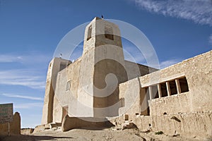 San Esteban Del Rey Church historic adobe Catholic Church in Acoma Pueblo or Sky City, New Mexico, USA