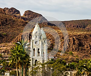 San Fernando Cathedral in Mexico. The cathedral is the oldest in Guaymas city photo