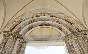 San Francesco church, detail of central door Archivolts photo
