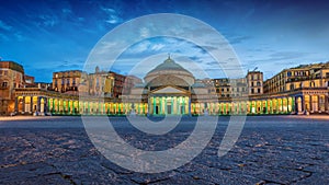 San Francesco di Paola church located at Piazza del Plebiscito in Naples, Italy