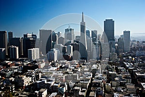 San Francisco as famous toruistic, business and financial centre of California state, US
