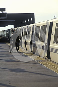 The San Francisco Bay Area Rapid Transit train, commonly referred to as BART, carries commuters to its next destination