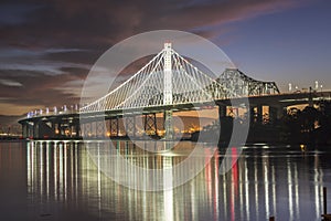 San Francisco Bay Bridge Eastern Span Daybreak