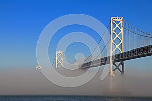 San Francisco Bay Bridge Misted Over