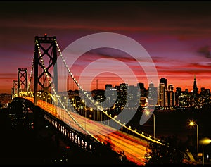 San Francisco Bay Bridge at Night