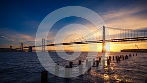 San Francisco Bay Bridge at Sunrise