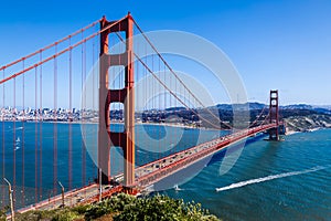 San Francisco Bay and Golden Gate Bridge.