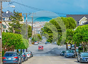 San Francisco bay seen from the city