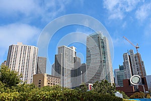 San francisco business in front of park