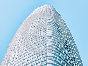 San Francisco, CA, USA - October 16, 2021, close-up view of the Salesforce Tower in the Soma area of downtown San Francisco,