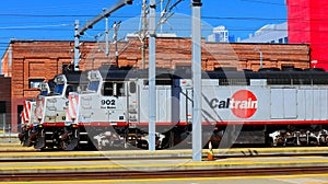 San Francisco, California: Caltrain train at the San Francisco Caltrain station